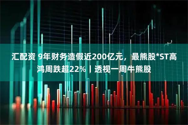 汇配资 9年财务造假近200亿元，最熊股*ST高鸿周跌超22%丨透视一周牛熊股