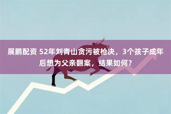 展鹏配资 52年刘青山贪污被枪决，3个孩子成年后想为父亲翻案，结果如何？
